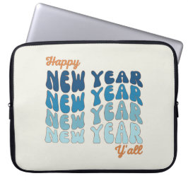 Happy New Year Y'all Retro Laptopschutzhülle