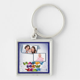 Happy New Year's Add Your Photo Keychain Schlüsselanhänger