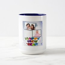 Happy New Year's Add Your Two Fotos Tasse