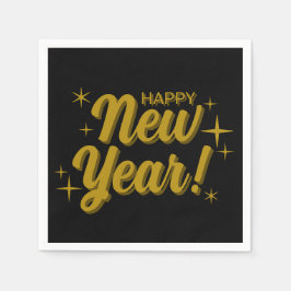Happy New Years Napkins Serviette