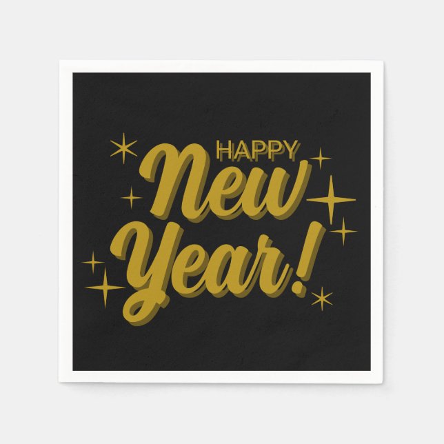 Happy New Years Napkins Serviette (Vorderseite)