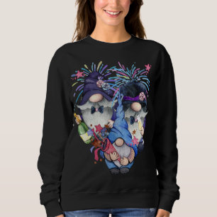 Happy New Years NYE Party Tomte Drei-Sterne-Hotel Sweatshirt