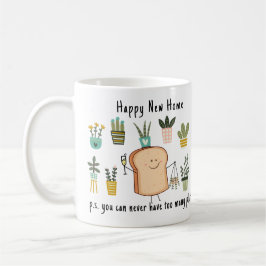Happy New Zuhause Niedlich Pflanze Lover Geschenk Kaffeetasse