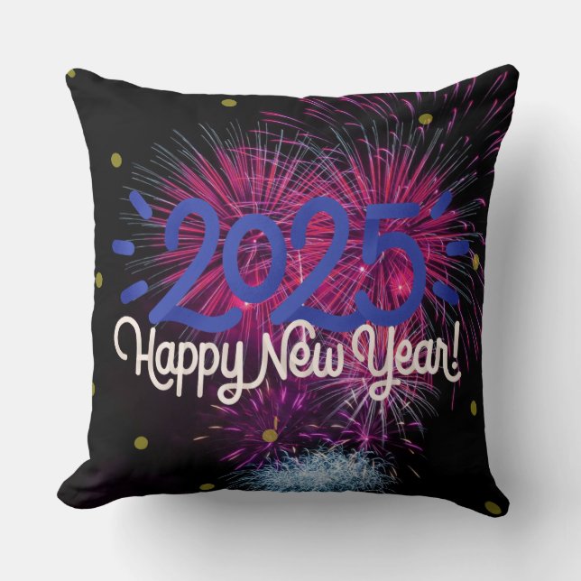 Happy Newyear 2025 Kissen (Vorderseite)