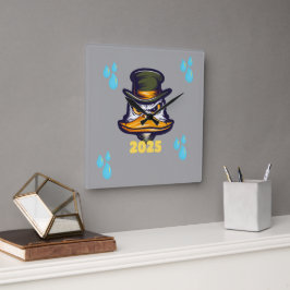 Happy Newyear 2025 Wanduhr