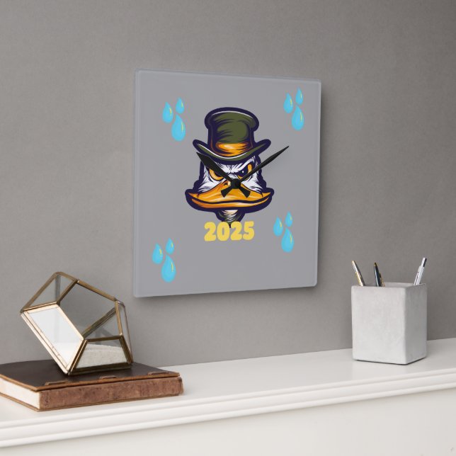 Happy Newyear 2025 Wanduhr (Büro)