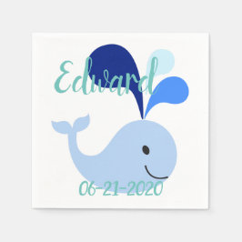 Happy Niedlich Blue Whale Serviette