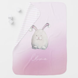 Happy Niedlich Bunny Illustration Baby Blanket Babydecke