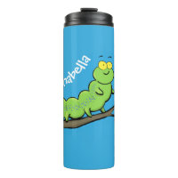 Happy niedlich Green Raupe Cartoon Illustration