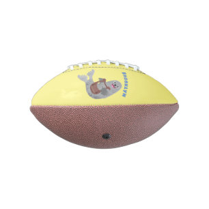 Happy niedlich Harp Siegel Cartoon Illustration Football