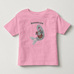 Happy niedlich Harp Siegel Cartoon Illustration Kleinkind T-shirt