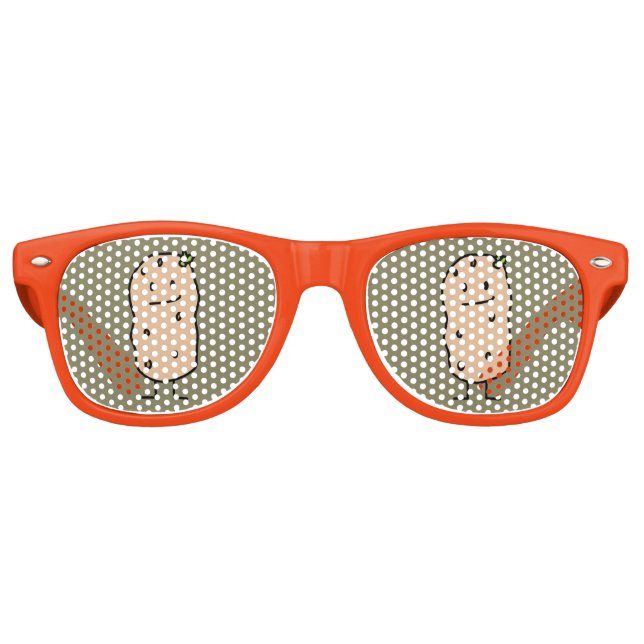 Happy Niedlich Lächeln Kartoffel Partybrille (Vorderseite)
