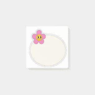 Happy niedlich Pink Blume Post it Note Post-it Klebezettel