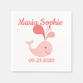 Happy Niedlich Pink Whale Serviette