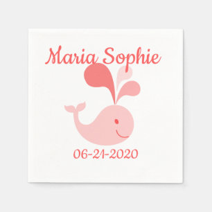 Happy Niedlich Pink Whale Serviette