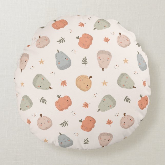 Happy Niedlich Pumpkin Pattern - Kissen Case (Vorderseite)
