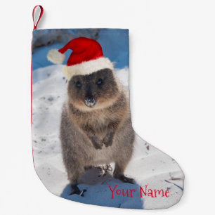 Happy & Niedlich Quokka am Strand Weihnachten Kleiner Weihnachtsstrumpf