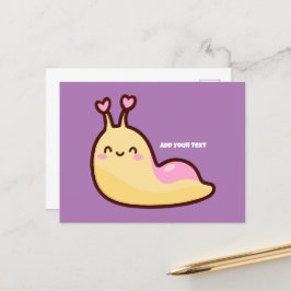 Happy Niedlich Slug Personalisiert Feiertagspostkarte