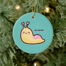 Happy Niedlich Slug Personalisiert Keramik Ornament