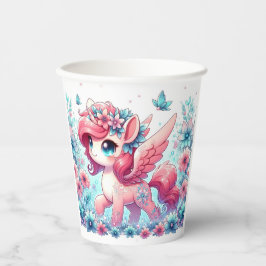 Happy Niedlich Unicorn Kinderdusche Pappbecher