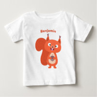 Happy niedliche Red Eichhörnchen Cartoon Illustrat