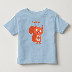 Happy niedliche Red Eichhörnchen Cartoon Illustrat Kleinkind T-shirt