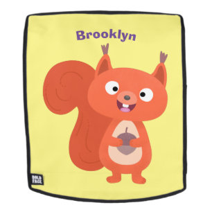 Happy niedliche Red Eichhörnchen Cartoon Illustrat Rucksack
