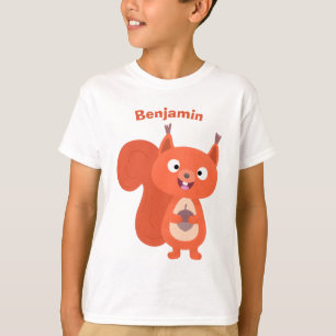 Happy niedliche Red Eichhörnchen Cartoon Illustrat T-Shirt
