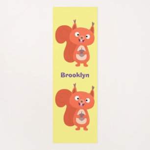 Happy niedliche Red Eichhörnchen Cartoon Illustrat Yogamatte