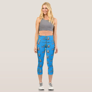 Happy niedliche Roboter Trio-Cartoon Capri Leggings