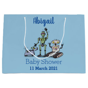 Happy niedliche Roboter Trio-Cartoon Große Geschenktüte