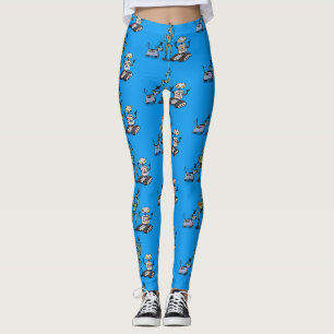 Happy niedliche Roboter Trio-Cartoon Leggings