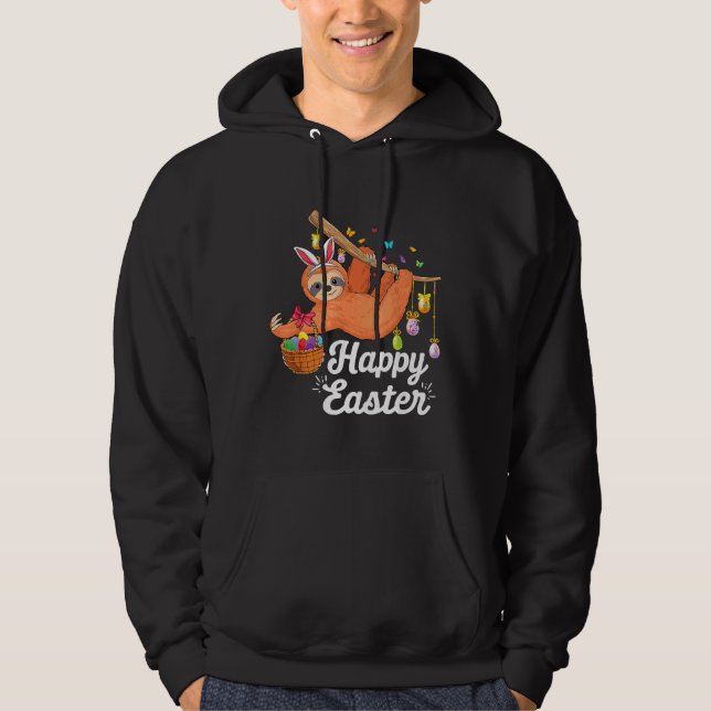 Happy Niedliche Schlampe mit sonnigen Ohren Ei jag Hoodie (Vorderseite)