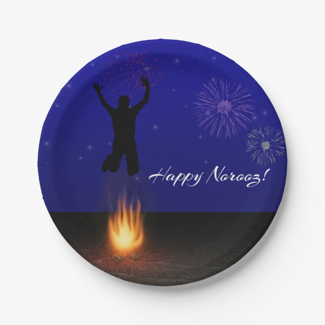 Happy Noroz Chahar-Shanbeh-Suri Pappteller (Vorderseite)