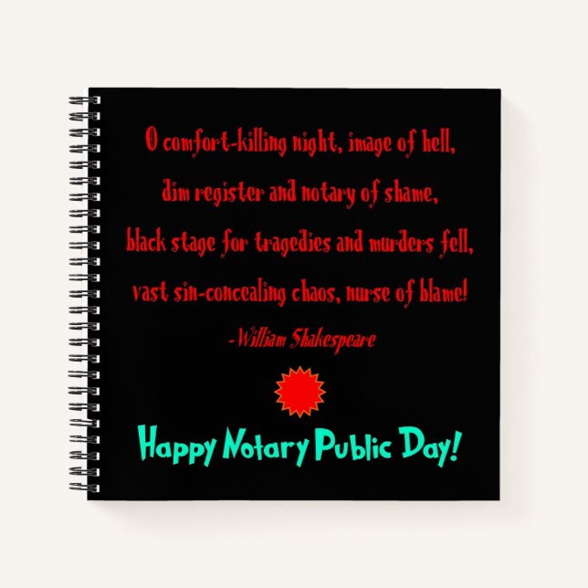 Happy Notary Public Day Notizbuch (Vorderseite)