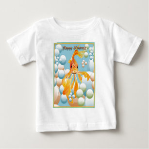 Happy Nowruz Goldfish in Pastelblasen Baby T-shirt