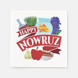 Happy Nowruz Persian New Year Serviette