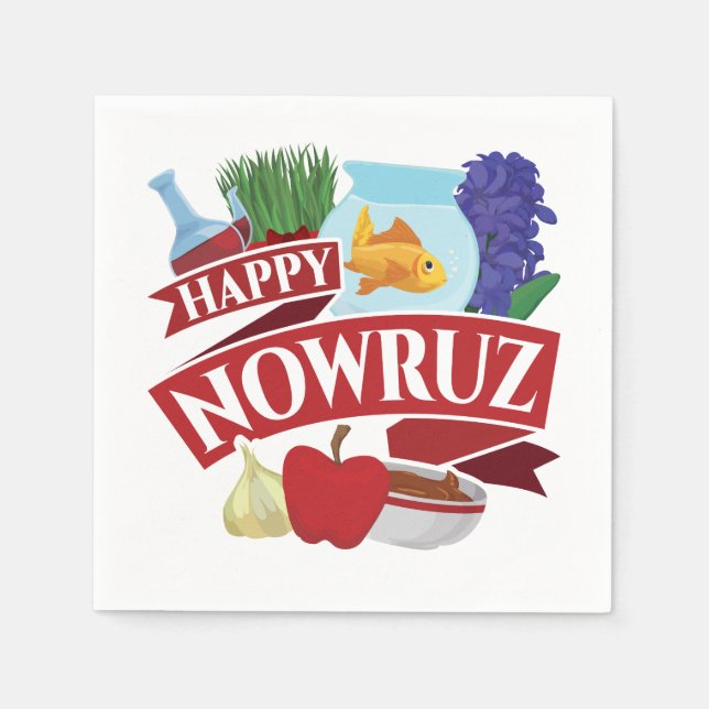 Happy Nowruz Persian New Year Serviette (Vorderseite)