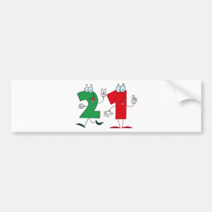 Happy Number 21 Autoaufkleber