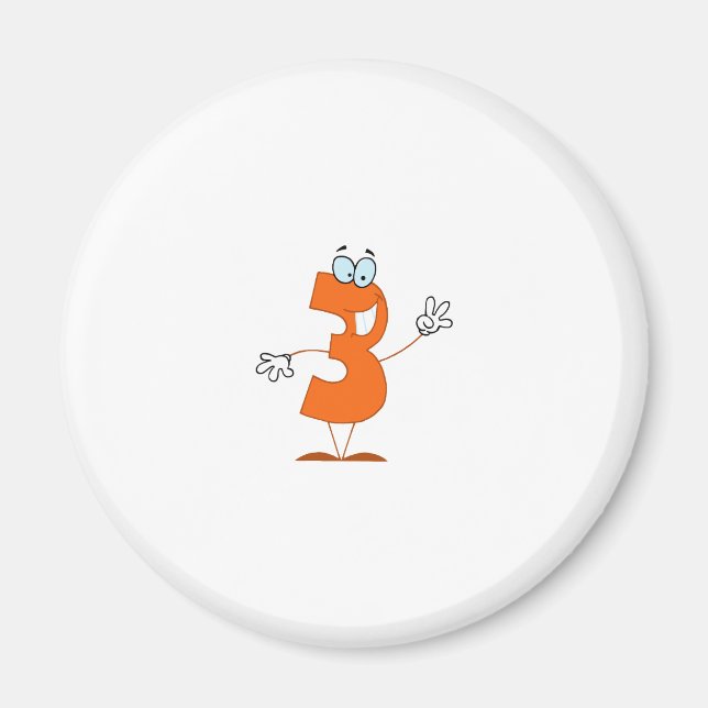 Happy Number 3 Magnet (Vorne)