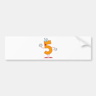 Happy Number 5 Autoaufkleber