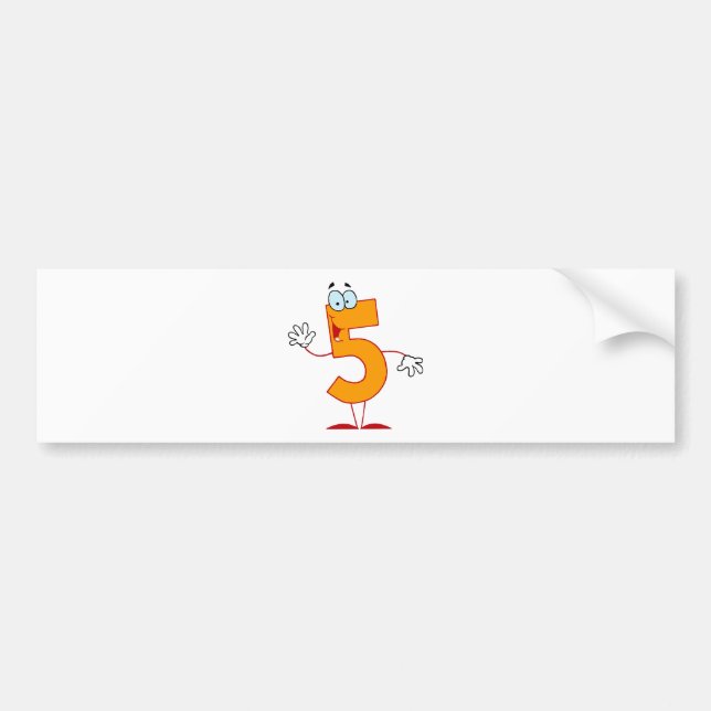 Happy Number 5 Autoaufkleber (Vorne)