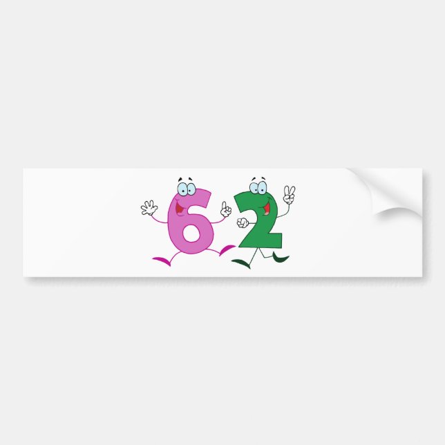 Happy Number 62 Autoaufkleber (Vorne)