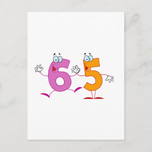Happy Number 65 Postkarte