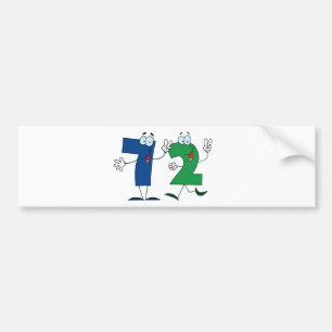 Happy Number 72 Autoaufkleber
