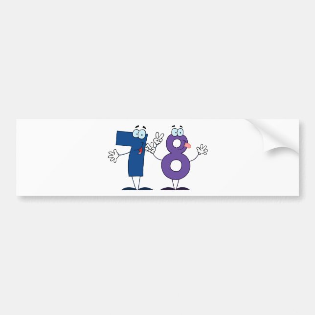 Happy Number 78 Autoaufkleber (Vorne)