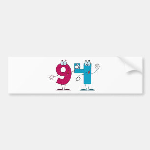 Happy Number 94 Autoaufkleber