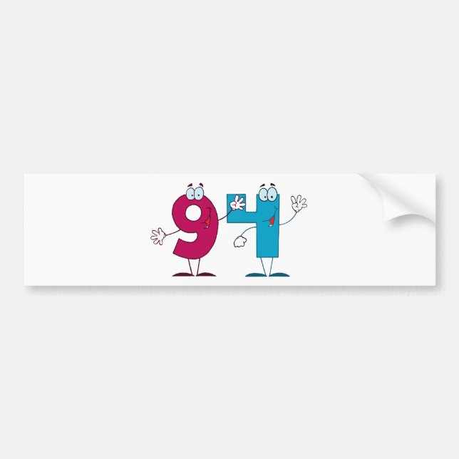 Happy Number 94 Autoaufkleber (Vorne)