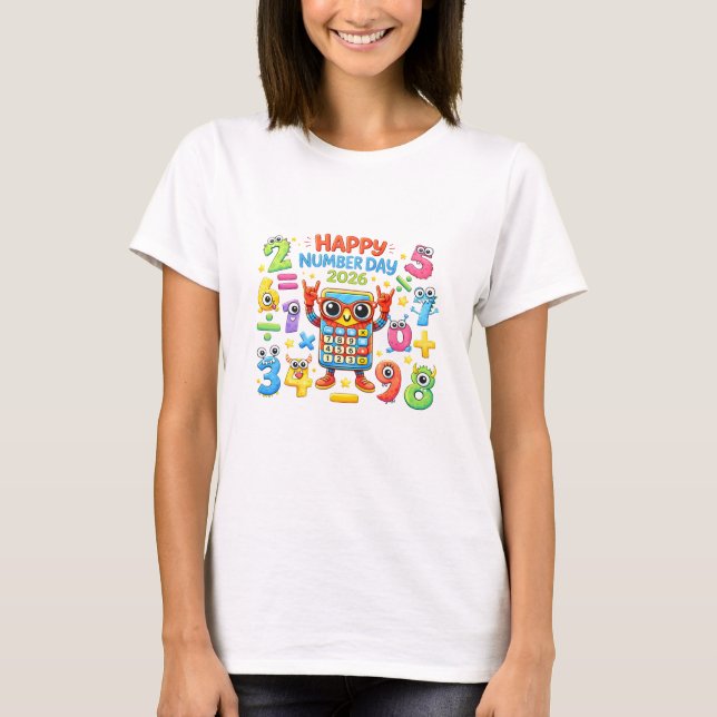 Happy Number Day 2026 Cute Maths T Shirt for Kids (Vorderseite)