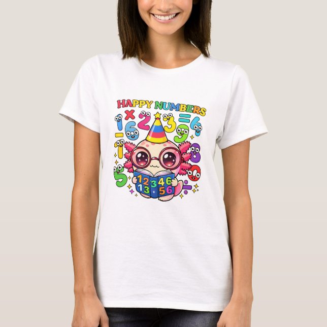 Happy Numbers Cute Maths T Shirt for Kids (Vorderseite)